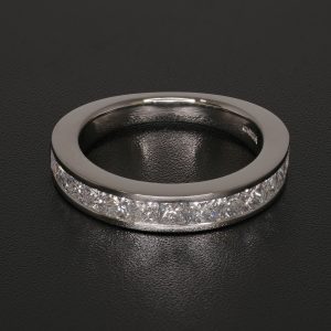 Platinum 1.17ct Half Eternity Diamond Band
