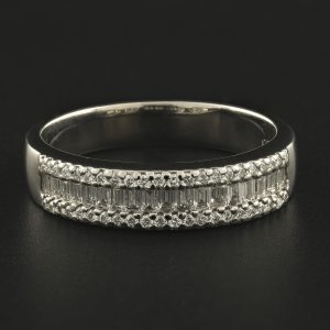 18ct White Gold 0.56ct Diamond Half Eternity Ring