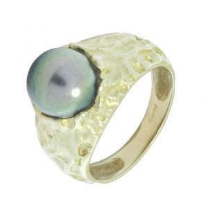 18ct Yellow Gold Tahitian Cultured Pearl Ring