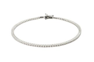 18ct White Gold 1.47ct Tennis Bracelet 7.25″