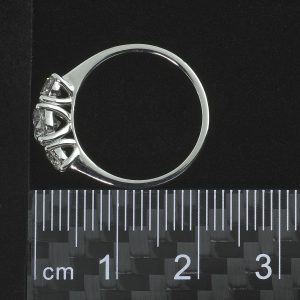 Platinum 1.00ct Diamond Trilogy Ring