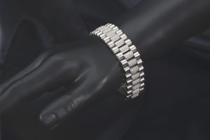18ct White Gold 7.13ct Diamond Watch Strap Bracelet