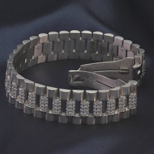 18ct White Gold 7.13ct Diamond Watch Strap Bracelet