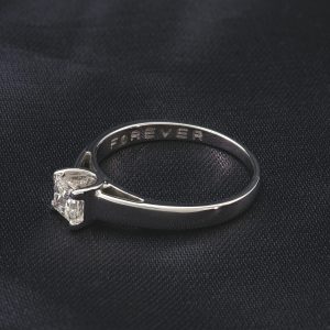18ct White Gold 0.35ct Princess Cut Diamond Ring
