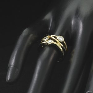 18ct Yellow Gold 0.51ct Diamond Bubble Ring