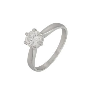 18ct Yellow Gold 0.93ct Round Diamond Solitaire Ring