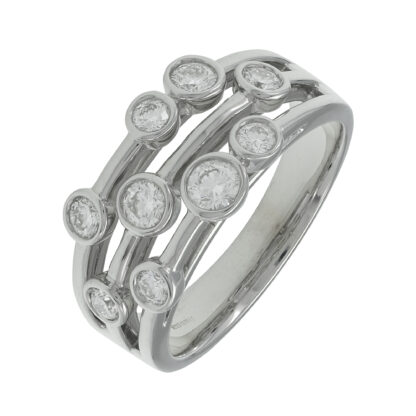 18ct White Gold 1.26ct Diamond Bubble Ring