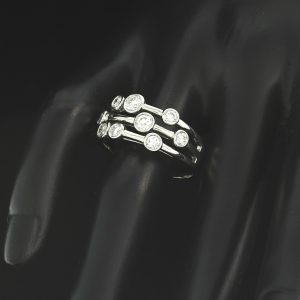 18ct White Gold 1.26ct Diamond Bubble Ring