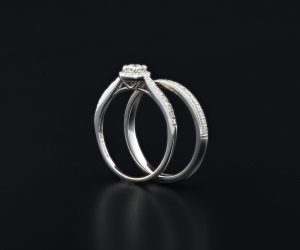 18ct White Gold 0.28ct Round Diamond Bridal Set
