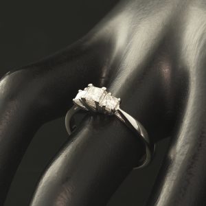 18ct White Gold 0.45ct Three Stone Diamond Ring