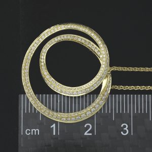 18ct Yellow Gold 0.75ct Diamond Double Loop Necklace 20&#8243;