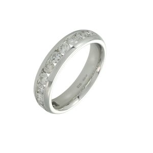 18ct White Gold 0.80ct Diamond Half-Eternity Ring