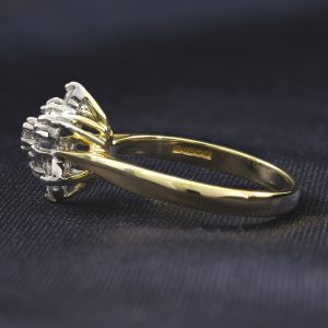 18ct Yellow Gold 0.25ct Diamond Cluster Ring