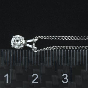 18ct White Gold 0.30ct Diamond Solitaire Necklace 16&#8243;