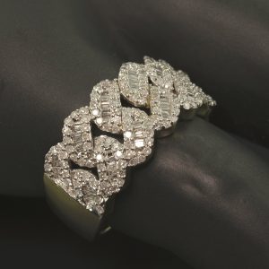 9ct Yellow Gold 0.94ct Diamond Cuban Ring