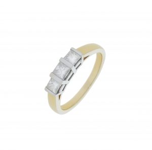 18ct Yellow Gold 0.55ct Diamond Three Stone Ring