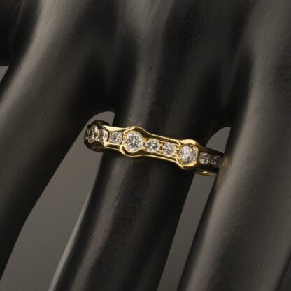 18ct Yellow Gold 0.50ct Diamond Half Eternity Ring - Image 5